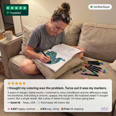 Jolvy ColorBloom™ — Acrylic Coloring Markers