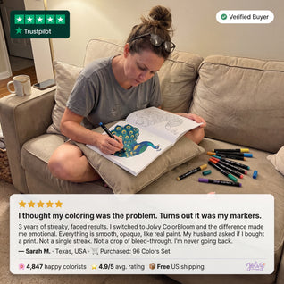 Jolvy ColorBloom™ — Acrylic Coloring Markers