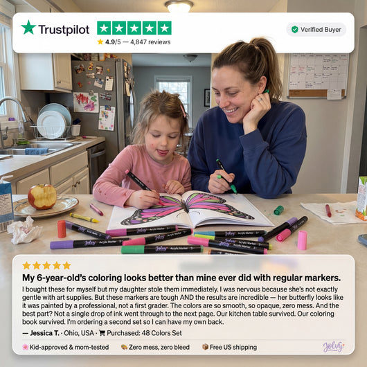 Jolvy ColorBloom™ — Acrylic Coloring Markers